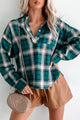 Blanchard Oversized Plaid Pullover Shirt (Green) - NanaMacs