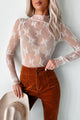 Living For The Likes Lace Long Sleeve Top (Ecru) - NanaMacs