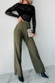 Determined To Succeed High Waist Pants (Olive) - NanaMacs