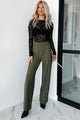 Determined To Succeed High Waist Pants (Olive) - NanaMacs