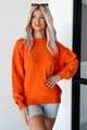 Favored For Fall Oversized Sweater (Coral Orange) - NanaMacs