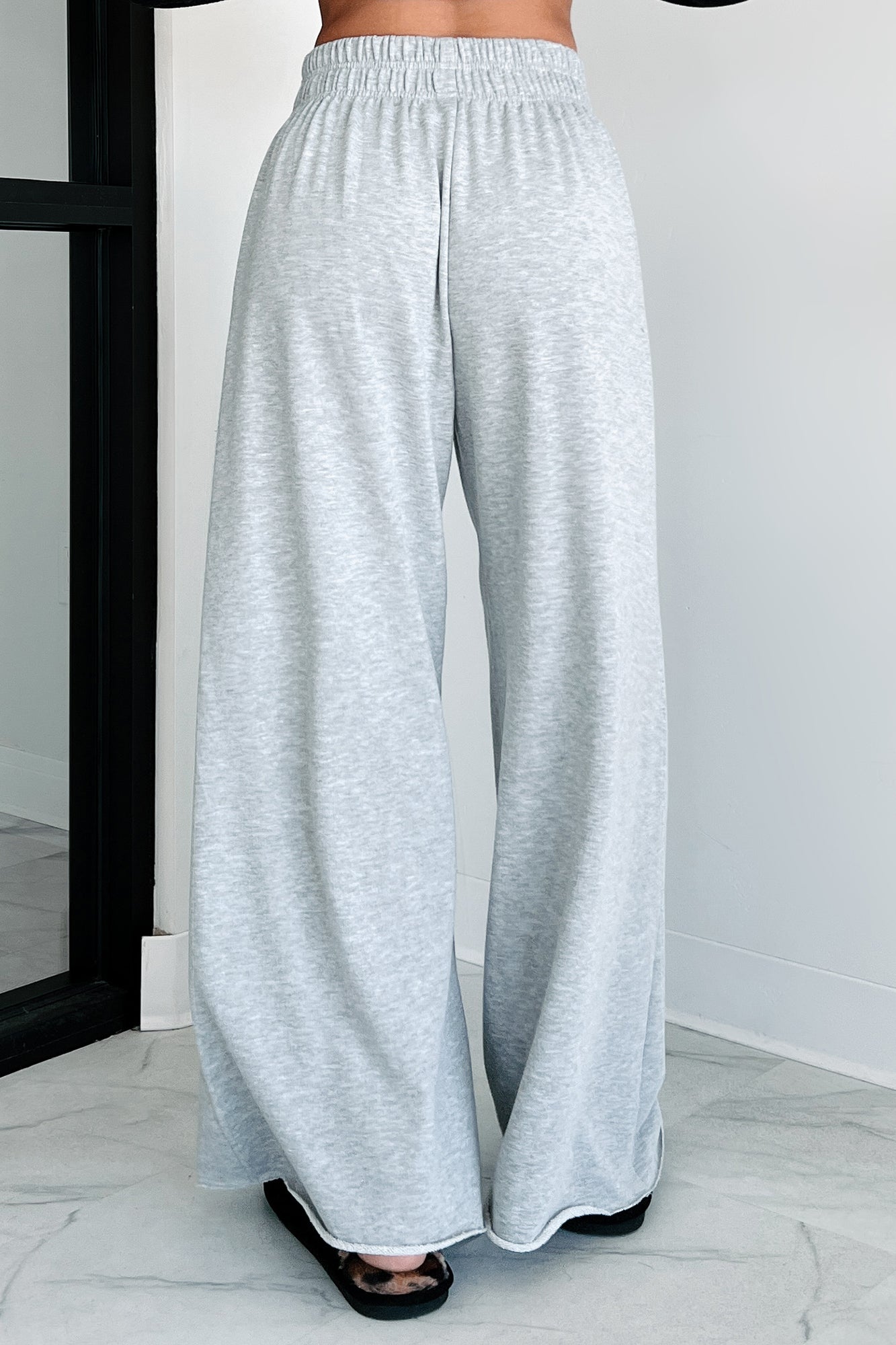 Chasing Relaxation Wide Leg Lounge Pants (Heather Grey) - NanaMacs