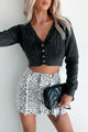 Neema Mineral Wash Crop Cardigan Top (Black) - NanaMacs