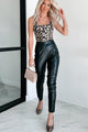 Legends Never Die Leopard Print Bodysuit (Cream/Black) - NanaMacs