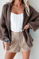 Cozy Callings Oversized Zip-Up Sweater Jacket (Mocha) - NanaMacs