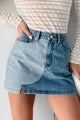 Talk About It Colorblock Denim Mini Skirt (Denim) - NanaMacs