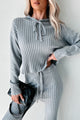 Drowsy Darling Sweater Knit Two-Piece Set (Heather Grey) - NanaMacs