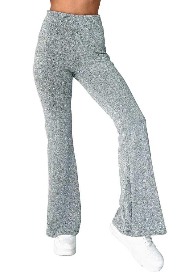 Anastasia Metallic Flare Pants (Silver) - NanaMacs