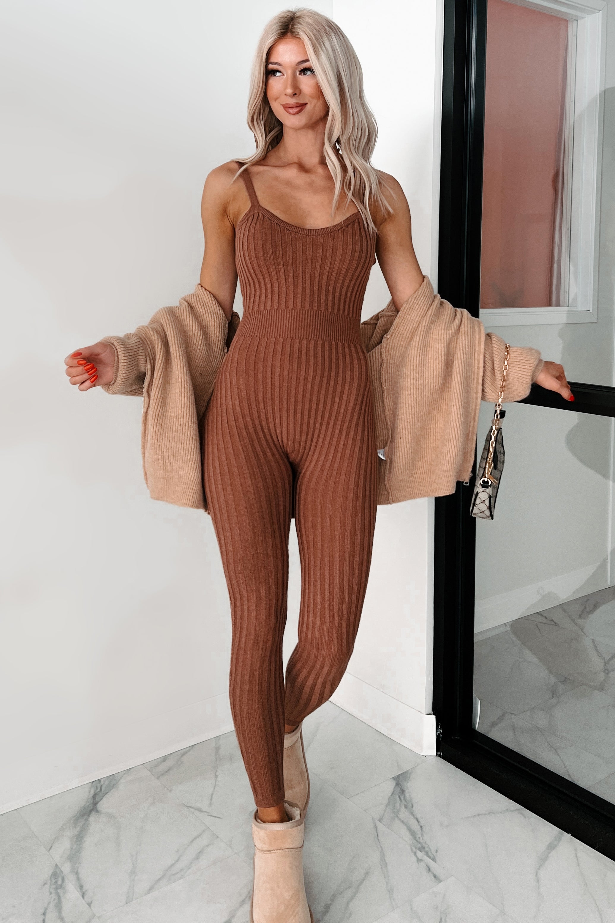 Better By The Minute Sweater Knit Catsuit (Mocha) · NanaMacs