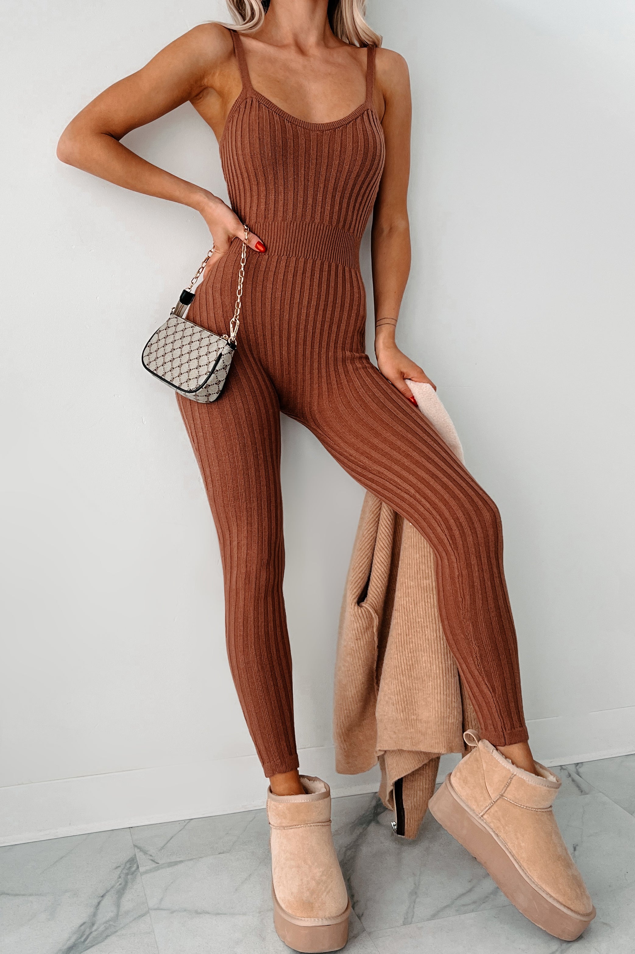Better By The Minute Sweater Knit Catsuit (Mocha) · NanaMacs
