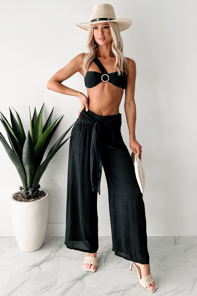 In Full Swing Wide Leg Linen Pants (Black) · NanaMacs