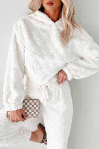 Cozy Sweetheart Plush Knit Lounge Set (Ivory) - NanaMacs