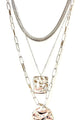 Buried In Sand 18K Gold Plated Layered Necklace (Gold) - NanaMacs