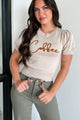 Drink Of Choice 'Coffee' Embroidered Sweater Top (Sand/Brown) - NanaMacs