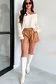 Margret V-Neck Sweater (Cream) - NanaMacs