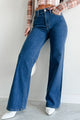 Cedric High Rise Wide Leg Judy Blue Jeans (Dark) - NanaMacs