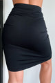 Greatness Within Midi Pencil Skirt (Black) - NanaMacs