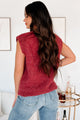 Cozy Embrace Sweater Vest (Burgundy) - NanaMacs