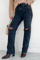 Fowler High Rise Rigid/Stretch Judy Blue Straight Leg Jeans (Black) - NanaMacs