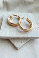 Shimmering Lights Textured Metallic Hoops (Gold) - NanaMacs