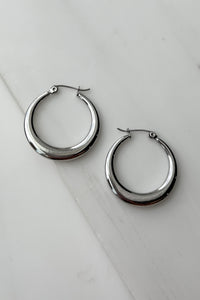 Timeless Elegance Hoop Earrings (Silver) - NanaMacs