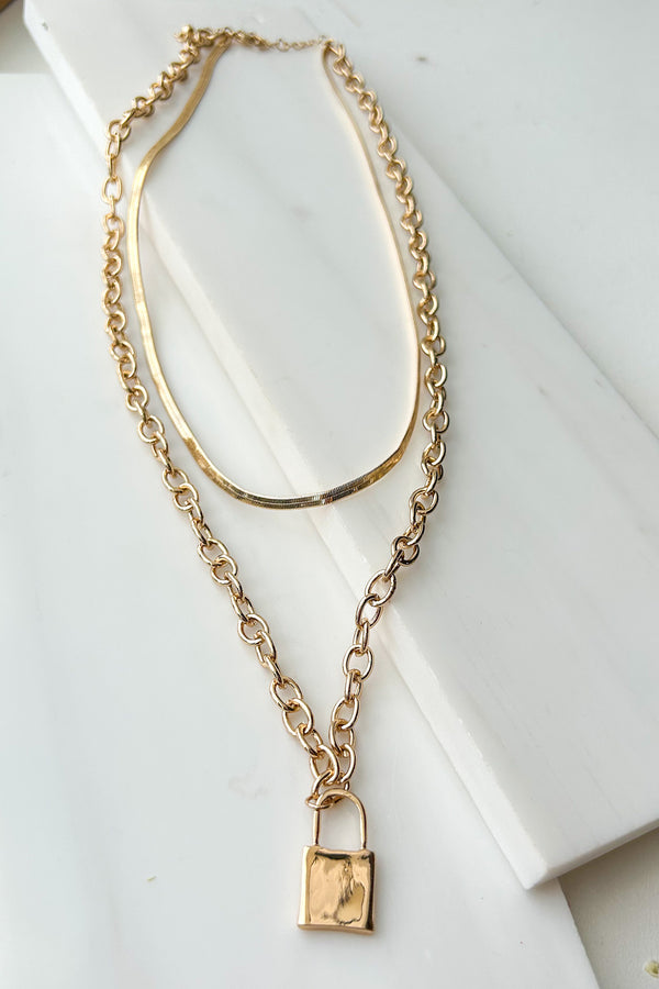 On Lockdown Layered Pendant Necklace (Gold) - NanaMacs