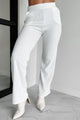 Home For The Evening Ribbed Lounge Pants (Off White) - NanaMacs