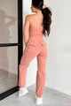 It's Always Complicated Strapless Cargo Jumpsuit (Terracotta) - NanaMacs