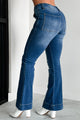 Casper Almost Famous High Rise Flare Jeans (Medium-Dark Wash) - NanaMacs