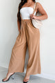 Casual Conversations Suspender Jumpsuit (Camel) - NanaMacs