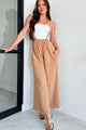 Casual Conversations Suspender Jumpsuit (Camel) - NanaMacs