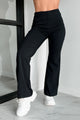 Marena High Waist Flare Pants (Black)