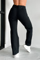 Marena High Waist Flare Pants (Black)