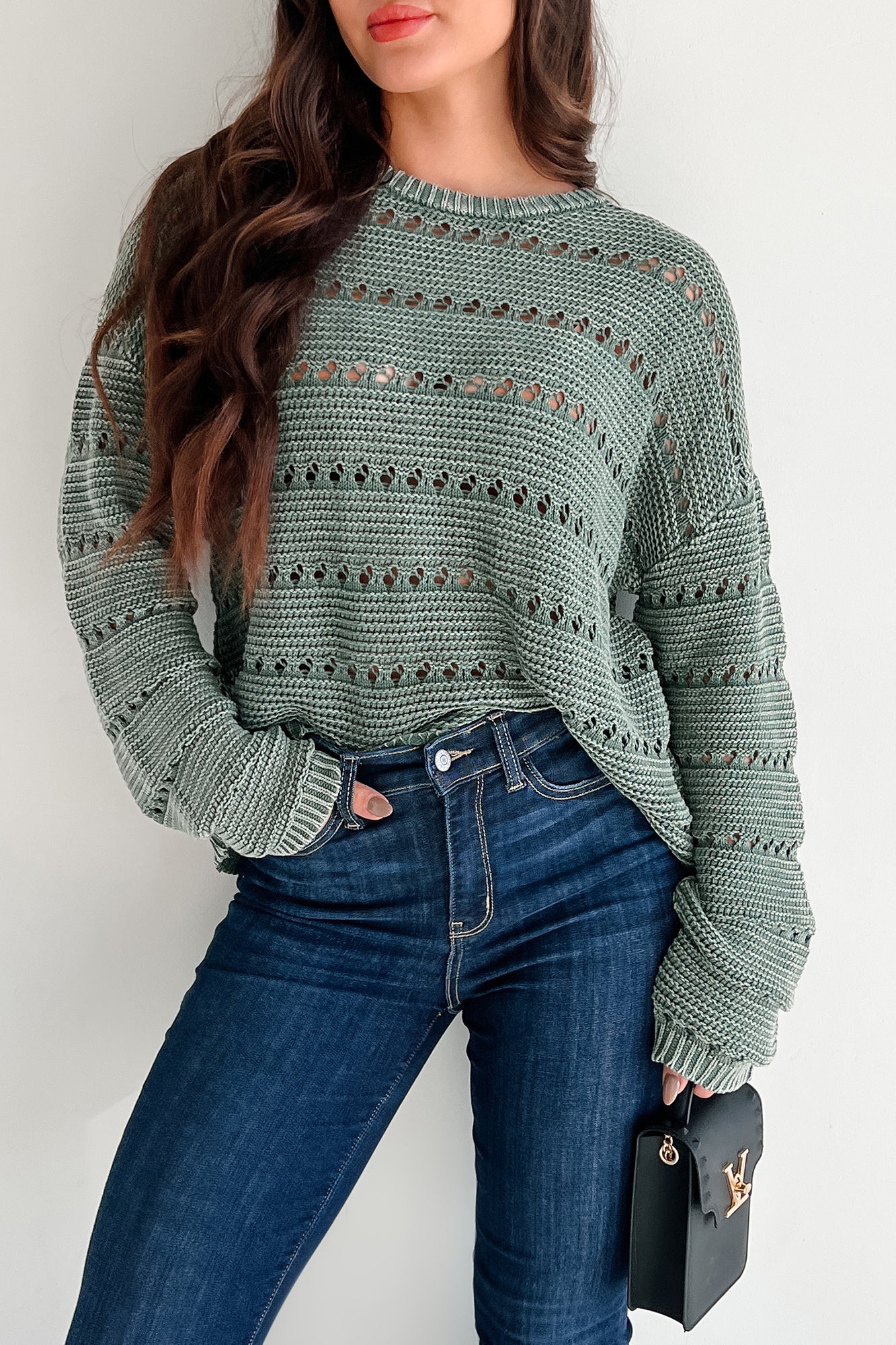 Haven't You Heard Mineral Wash Sweater (Forest) - NanaMacs