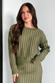 Business Talks Button Detailed Sweater (Olive) - NanaMacs