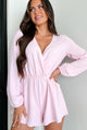 Covey Long Sleeve Romper (Light Pink) - NanaMacs