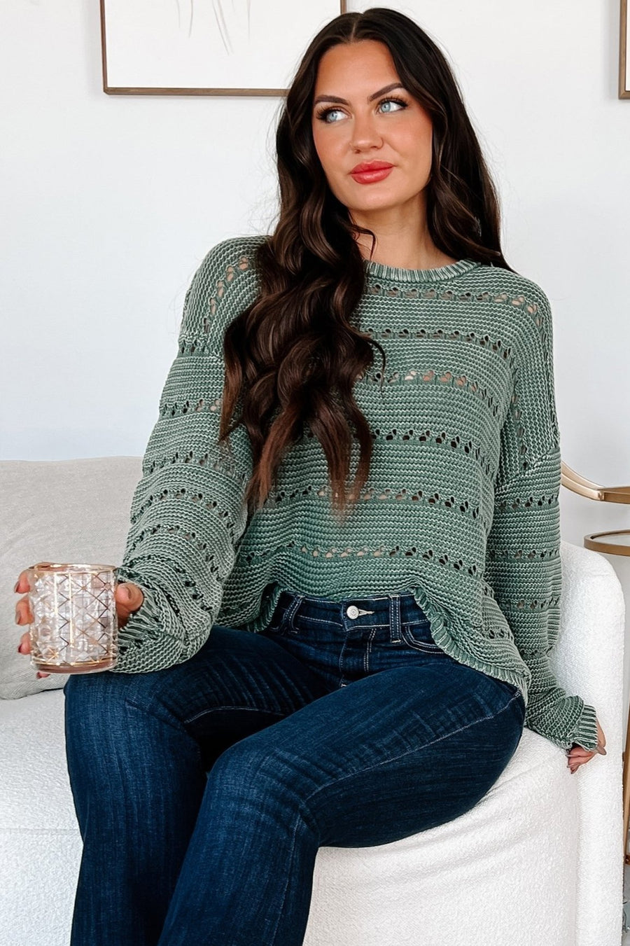 Haven't You Heard Mineral Wash Sweater (Forest) - NanaMacs