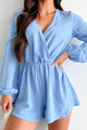 Covey Long Sleeve Romper (Light Blue) - NanaMacs