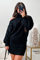 Collection Of Memories Woven Sweater & Skirt Set (Black)