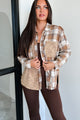 Over & Done Thermal Plaid Button-Down Shirt (Brown) - NanaMacs