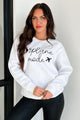 "Airplane Mode" Graphic Sweatshirt (White) - NanaMacs