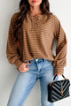 Harvest Hues Striped Long Sleeve Top (Mocha) - NanaMacs