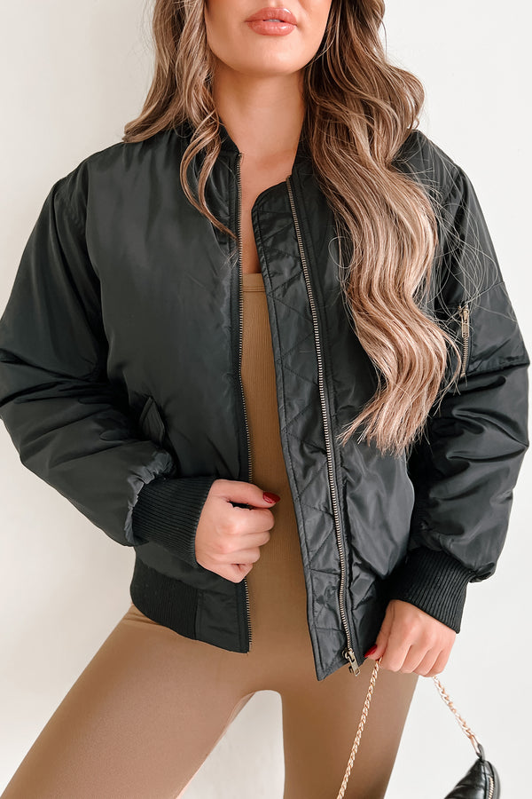 Closing The Distance Bomber Jacket (Black) - NanaMacs