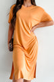 Jaylen T-Shirt Midi Dress (Orange) - NanaMacs