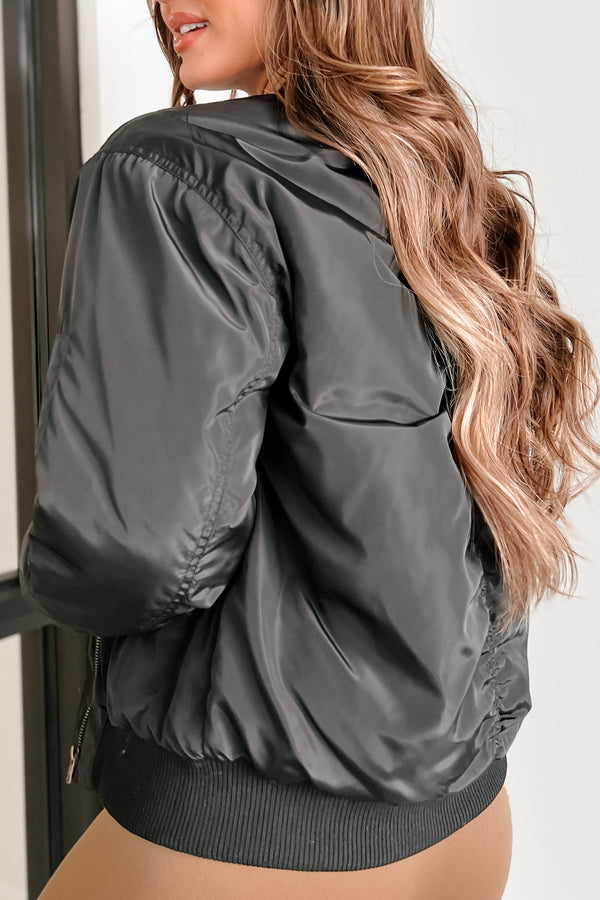 Closing The Distance Bomber Jacket (Black) - NanaMacs