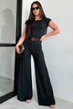 Staying Out Later Twist-Back Jumpsuit (Black) - NanaMacs