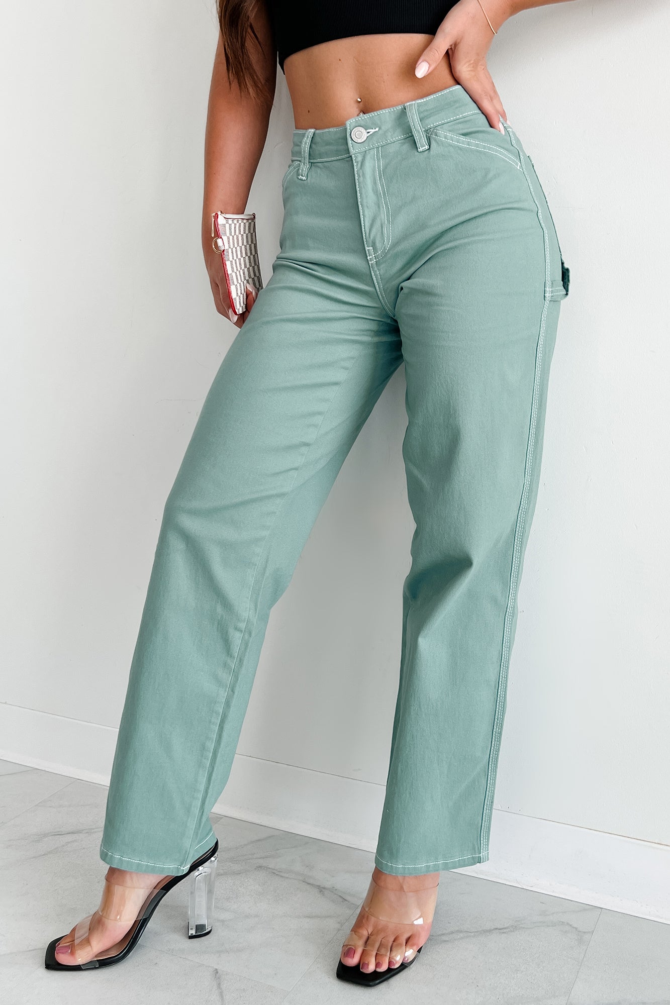 DOORBUSTER Lark High Rise Straight Leg Carpenter Jeans (Jasmin) - NanaMacs