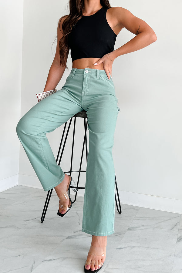 Lark High Rise Straight Leg Carpenter Jeans (Jasmin) - NanaMacs