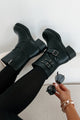 Don't Need Your Approval Buckle Strap Moto Boots (Black PU)