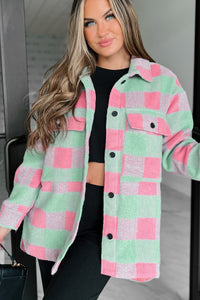 On Cloud Nine Long Plaid Shacket (Pink Multi) - NanaMacs